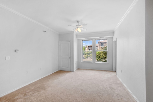 13560 Technology Dr Unit 1102, Eden Prairie, MN 55344 - empty room with ornamental molding, light carpet, ceiling fan, and baseboards