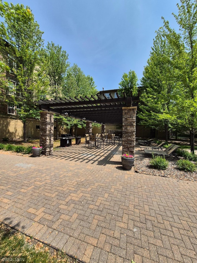 13560 Technology Dr Unit 1102, Eden Prairie, MN 55344 - view of patio featuring a pergola