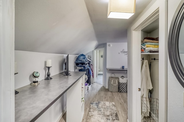 1782 225th St N, Hawley, MN 56549 - spacious closet with light wood-type flooring and lofted ceiling
