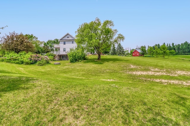 1782 225th St N, Hawley, MN 56549 - view of green lawn with an outdoor structure