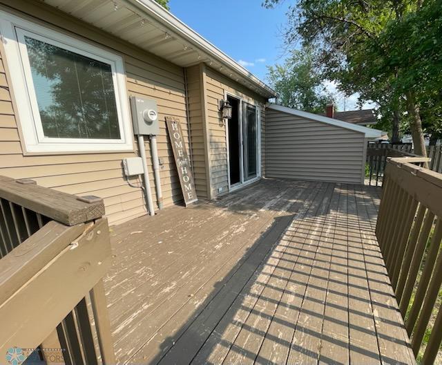 614 8th St E, West Fargo, ND 58078 - view of wooden deck