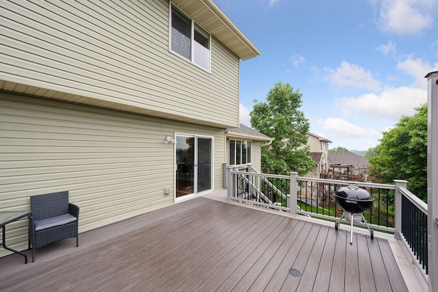 19470 Zumbro Ct NW, Elk River, MN 55330 - wooden terrace featuring grilling area