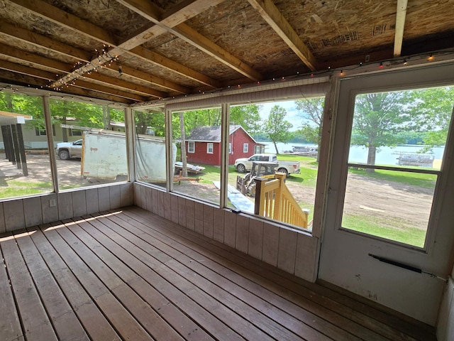 29501 Maplewood Rd Horseshoe, Unit Horseshoe, Callaway, MN 56521 - view of unfurnished sunroom