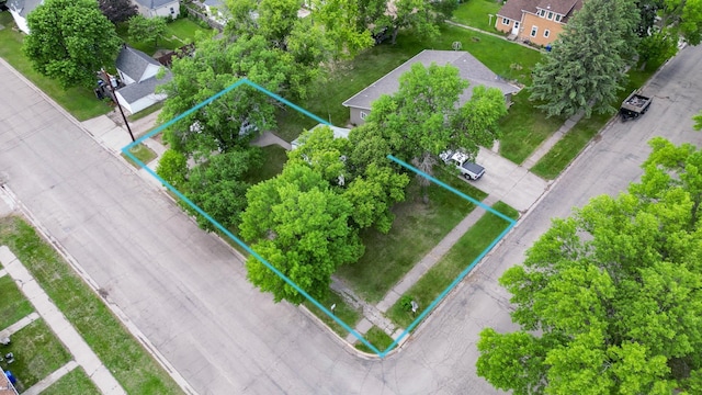 103 3rd St NE, Barnesville, MN 56514 - aerial perspective of suburban area with property boundaries highlighted