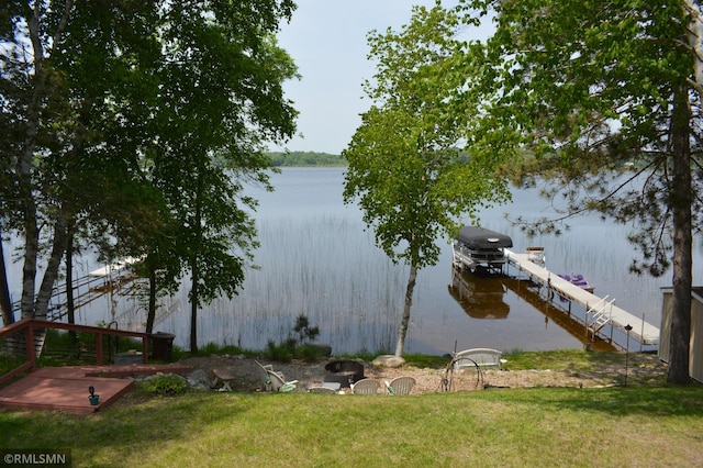31145 409th Pl, Aitkin, MN 56431 - dock with a water view and a yard