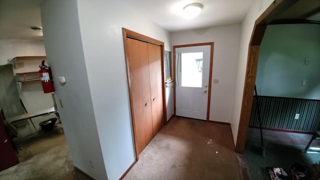 7047 Kingfisher Ln NE, Frohn Twp, MN 56601 - foyer with unfinished concrete floors