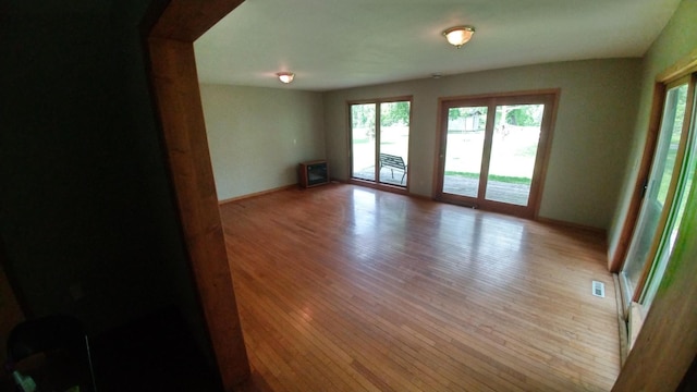 7047 Kingfisher Ln NE, Frohn Twp, MN 56601 - unfurnished room featuring healthy amount of natural light, light wood-type flooring, and baseboards
