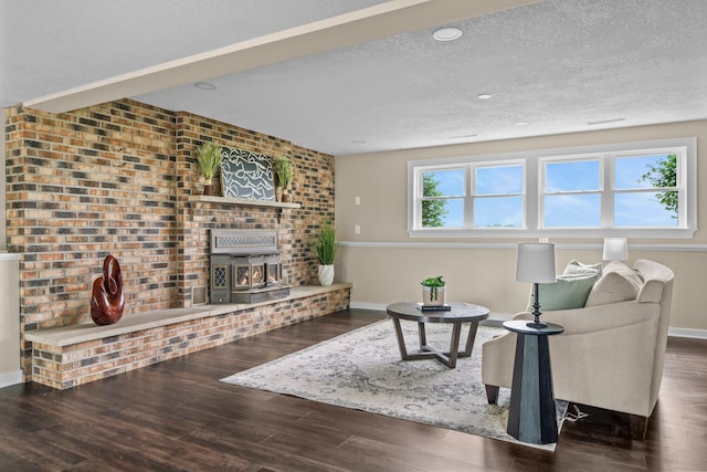 17323 County 31st Blvd, Welch Twp, MN 55089 - living room with a textured ceiling and wood finished floors