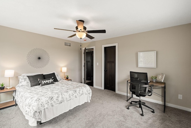 17323 County 31st Blvd, Welch Twp, MN 55089 - carpeted bedroom featuring an office area and a ceiling fan