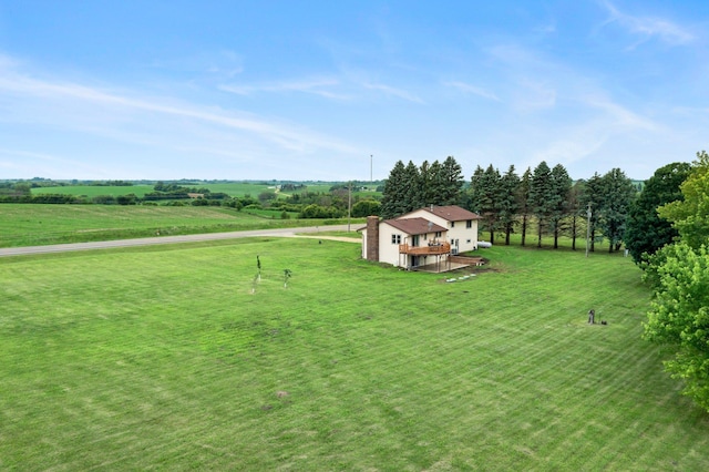 17323 County 31st Blvd, Welch Twp, MN 55089 - view of green lawn featuring a deck and a view of countryside