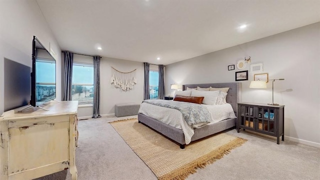 6775 Bluestem Way, Minnetrista, MN 55331 - bedroom with light colored carpet, recessed lighting, and baseboards