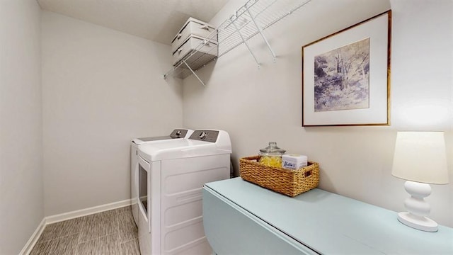 6775 Bluestem Way, Minnetrista, MN 55331 - laundry area featuring separate washer and dryer and baseboards