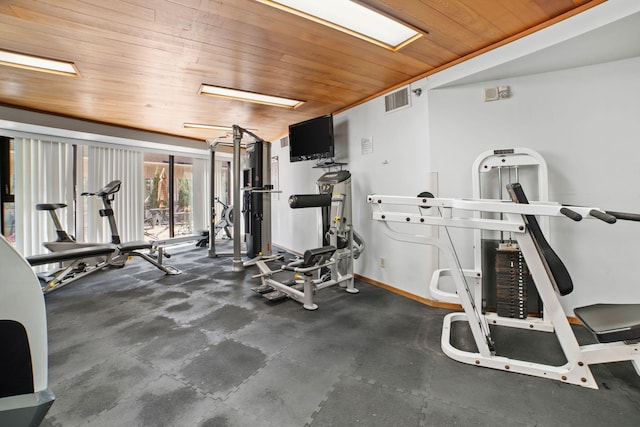 26 10th St W Unit 706, Saint Paul, MN 55102 - gym with wooden ceiling and baseboards