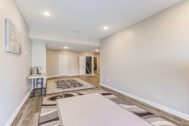 6944 Xanthus Ln N, Maple Grove, MN 55311 - foyer with wood finished floors, baseboards, recessed lighting, and stairway