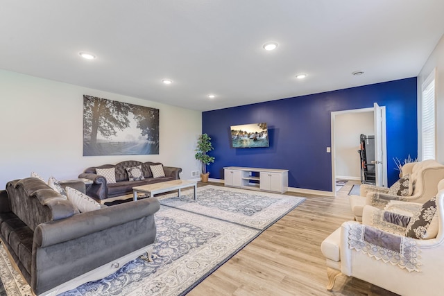 6944 Xanthus Ln N, Maple Grove, MN 55311 - living area with recessed lighting, light wood-type flooring, and baseboards