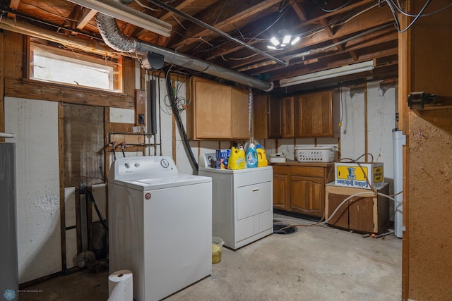709 9th St, Hawley, MN 56549 - basement with washer and dryer and water heater