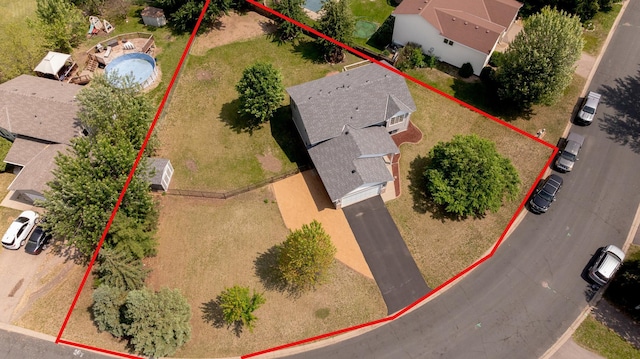 217 Hickory Ln E, Shakopee, MN 55379 - aerial perspective of suburban area featuring property parcel outlined