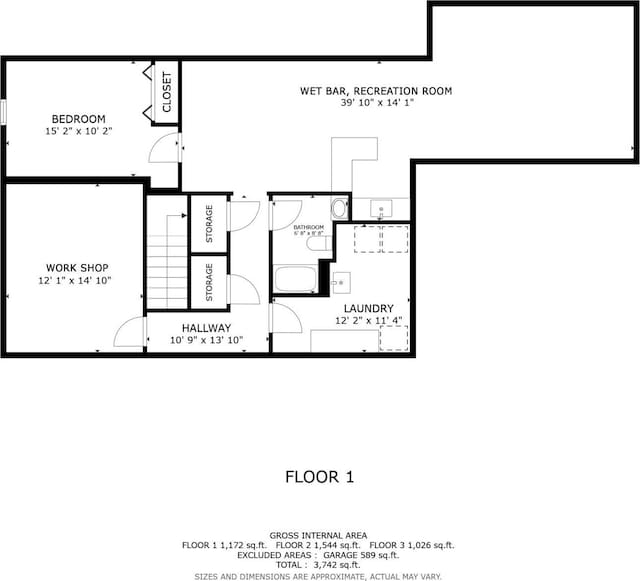 3049 12th St NW, New Brighton, MN 55112 - floor plan / room layout