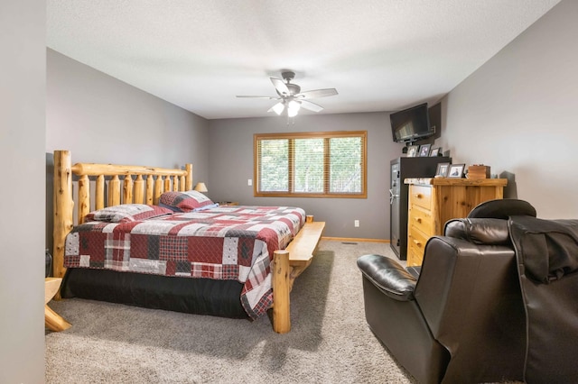 12584 County 18 SW, Brainerd, MN 56401 - bedroom featuring carpet floors, ceiling fan, and baseboards