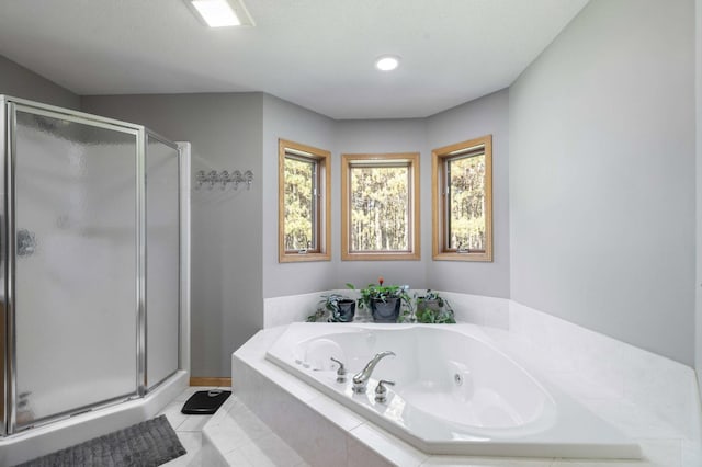 12584 County 18 SW, Brainerd, MN 56401 - bathroom with a shower stall and a tub with jets