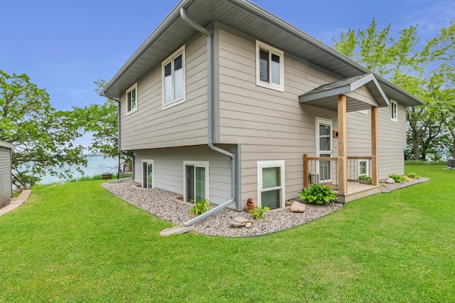 1874 Hidden Valley Ln NW, Leaf Valley Twp, MN 56354 - back of property with a lawn