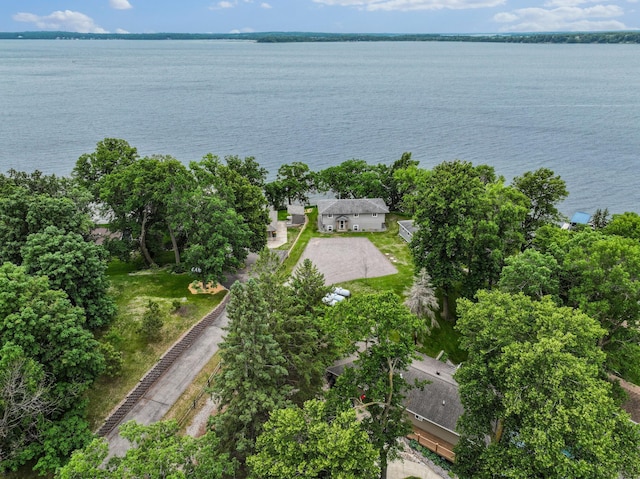 1874 Hidden Valley Ln NW, Leaf Valley Twp, MN 56354 - aerial view of property and surrounding area with a nearby body of water