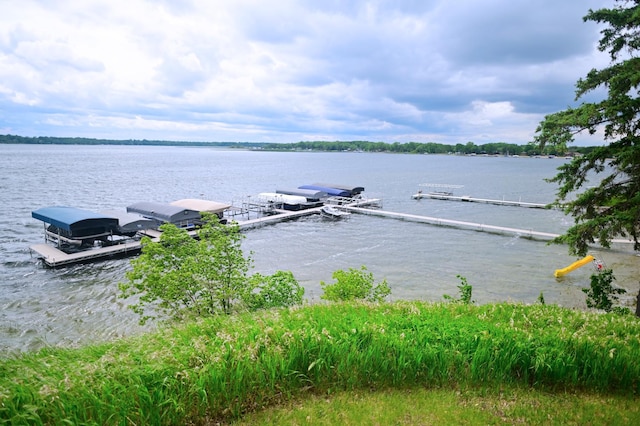 1874 Hidden Valley Ln NW, Leaf Valley Twp, MN 56354 - water view featuring a dock