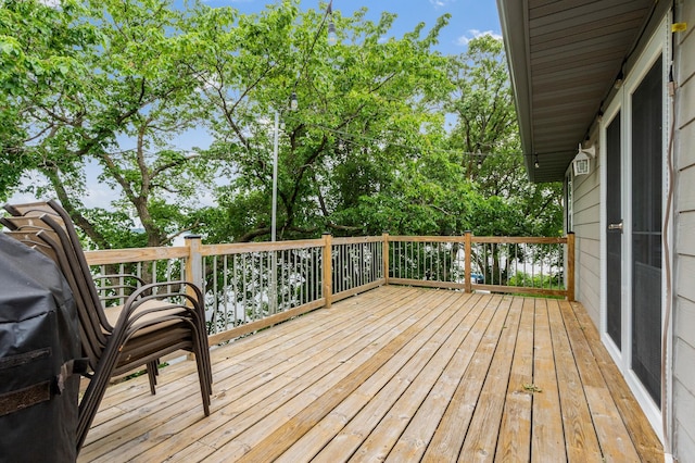 1874 Hidden Valley Ln NW, Leaf Valley Twp, MN 56354 - deck with view of scattered trees