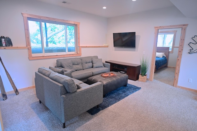 1874 Hidden Valley Ln NW, Leaf Valley Twp, MN 56354 - living area with carpet and recessed lighting