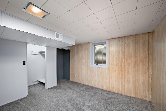 11627 Yukon St NW, Coon Rapids, MN 55433 - finished below grade area featuring carpet and wood walls