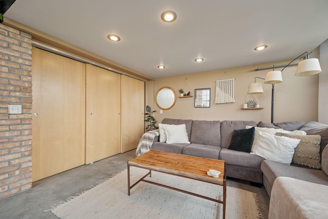 730 Stinson Blvd Unit 425, Minneapolis, MN 55413 - living room with concrete floors and recessed lighting