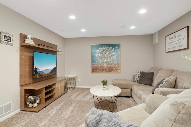 1366 140th Ln NW, Andover, MN 55304 - living area featuring carpet flooring, recessed lighting, and baseboards