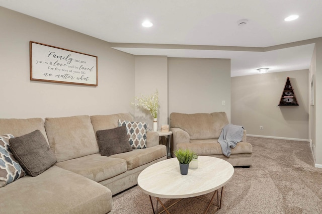 1366 140th Ln NW, Andover, MN 55304 - living room with recessed lighting, carpet flooring, and baseboards