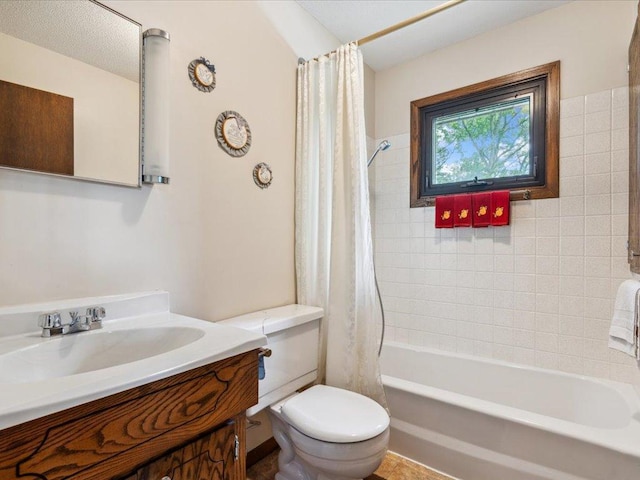 1474 Shamineau Dr, Motley, MN 56466 - bathroom featuring vanity and shower / bath combination with curtain