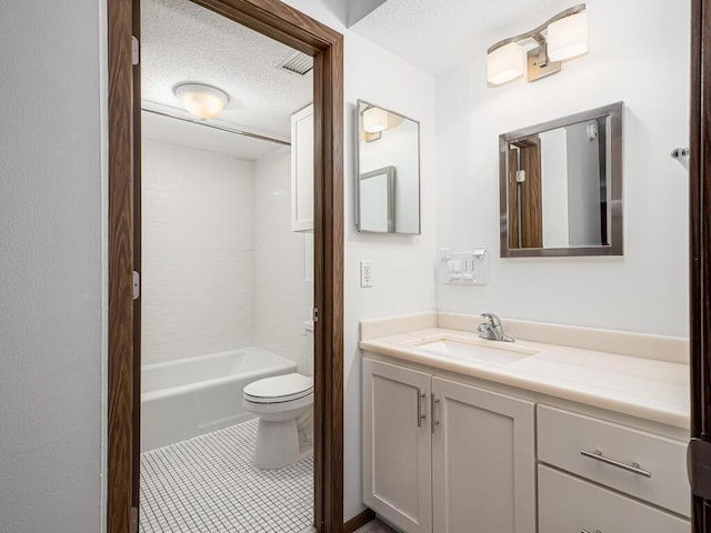 4600 Cedar Lake Rd S Unit 6, Saint Louis Park, MN 55416 - full bath featuring vanity, a textured ceiling, and tile patterned floors