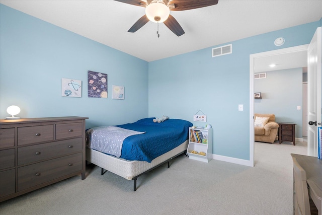 11444 Creekside Ct, Rogers, MN 55311 - bedroom featuring light carpet, baseboards, and ceiling fan