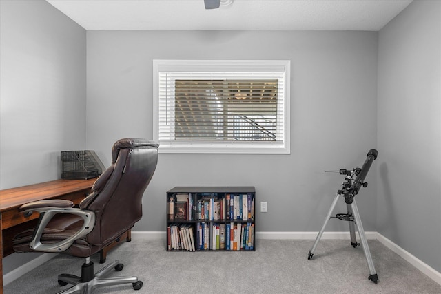 11444 Creekside Ct, Rogers, MN 55311 - carpeted home office featuring baseboards