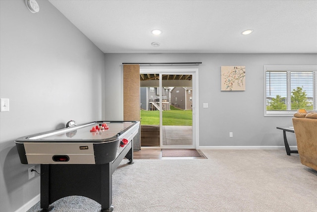 11444 Creekside Ct, Rogers, MN 55311 - playroom featuring carpet flooring, baseboards, and recessed lighting