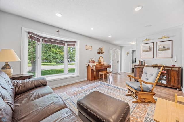 1311 Joseph St, Hawley, MN 56549 - living area with light wood-style floors, recessed lighting, and baseboards