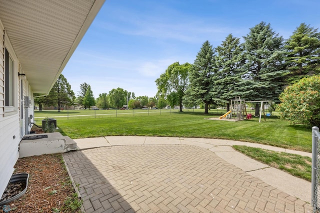 1311 Joseph St, Hawley, MN 56549 - view of patio / terrace featuring a playground