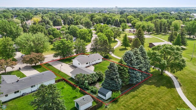 1311 Joseph St, Hawley, MN 56549 - aerial view of property's location featuring property parcel outlined