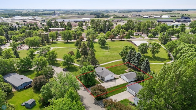 1311 Joseph St, Hawley, MN 56549 - aerial view of residential area with property parcel outlined