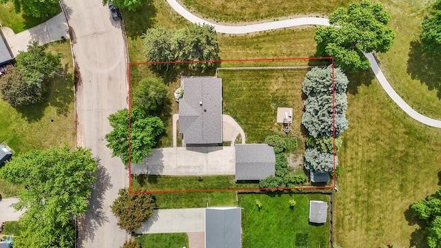 1311 Joseph St, Hawley, MN 56549 - aerial view of property and surrounding area with property parcel outlined