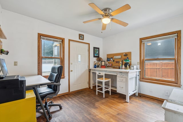 5705 36th Ave S, Minneapolis, MN 55417 - office space with light wood-style floors and a ceiling fan