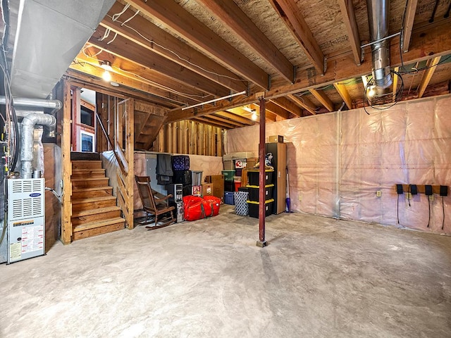201 3rd St NW, Saint Michael, MN 55376 - unfinished basement featuring stairway