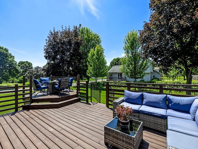 201 3rd St NW, Saint Michael, MN 55376 - wooden terrace with outdoor lounge area