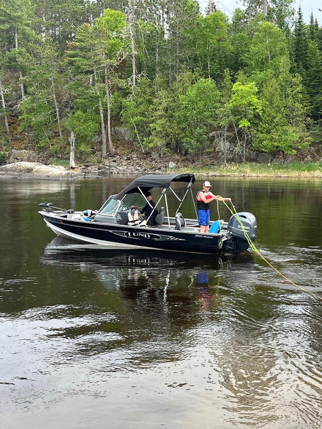 1760 Grindstone Is, International Falls, MN 56649 - dock area with a water view and a wooded view