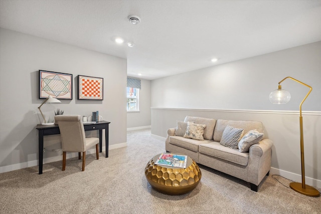 151 Snowdrop Trl, Waconia, MN 55387 - carpeted living area featuring recessed lighting and baseboards