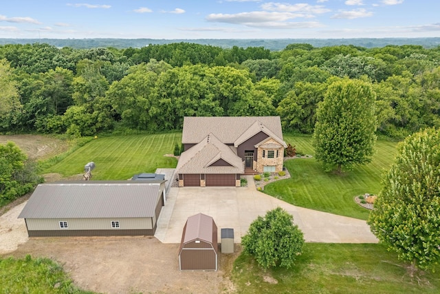 26722 Rabbit Trl, Stanford Twp, MN 55398 - view from above of property with a heavily wooded area