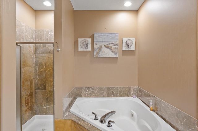 26722 Rabbit Trl, Stanford Twp, MN 55398 - bathroom with a whirlpool tub and a stall shower